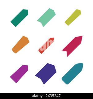 Set of multicolored various arrows. Vector illustration Stock Vector