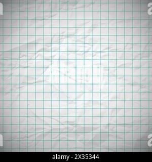 Old dented notebook paper with place for your text. Vector illustration Stock Vector