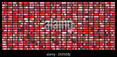 Ruby Color Gradient Red ruby glossy gradient, metal foil texture. Color swatch set ...