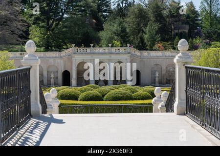 Kennett Square, Pennsylvania – April 22, 2024: Beautiful Longwood Gardens. Longwood Gardens is in Kennett Square, Pennsylvania and covers over 1,077 a Stock Photo