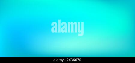 Bright turquoise gradient background. Vibrant fluid teal color backdrop. Abstract smooth fresh mint wallpaper. Blur vivid blue green marine concept texture for banner, poster, brochure. Vector Stock Vector