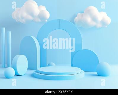 Design product placement 3d geometry background Stock Photo