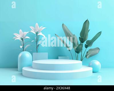 Design product placement 3d geometry background Stock Photo