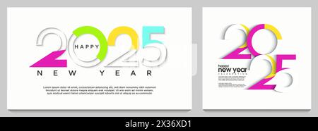 New year celebration with numbers 2025. Premium design 2025 for calendar, poster, template or poster design. 2025. Stock Vector