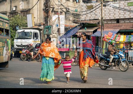 Indien, Westbengalen, Kolkata, Netayi Subat Road, Strassenszene Stock Photo