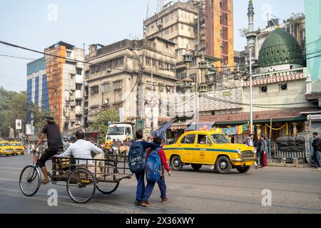 Indien, Westbengalen, Kolkata, Netayi Subat Road, Strassenszene Stock Photo