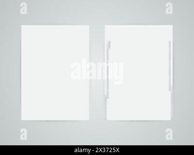C4 blank mockup white letter paper envelope. Vector template of A4 C4, A5 C5, A3 C3 Stock Vector