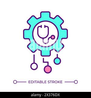 Patient support services RGB color icon Stock Vector