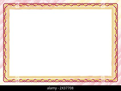 Spain Border Pattern Horizontal frame and border with colors of Spain flag, template ...