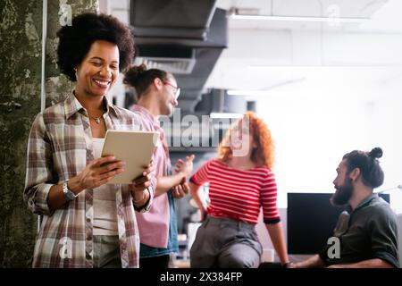Software engineers working on project and programming in company. Startup business teamwork concept Stock Photo