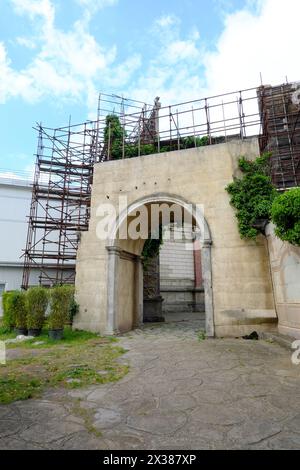 Ancient Rome standing set (2004) at Cinecitta movie studios, for commercial use contact Cinecitta SpA. Stock Photo