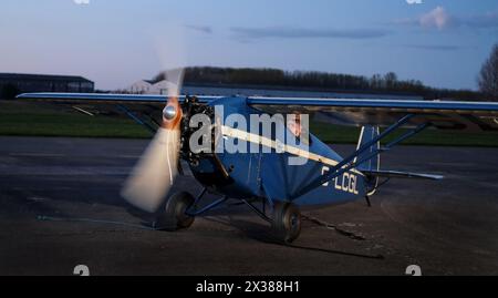 The Comper C.L.A.7 Swift is a British 1930s single-seat sporting aircraft produced by Comper Aircraft Company Ltd of Hooton Park, Cheshire. Stock Photo