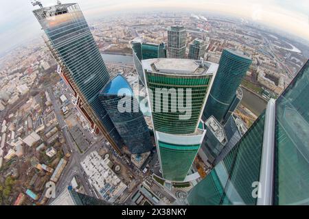 MOSCOW, RUSSIA - OCT 31, 2015: Modern skyscrapers of Moscow City ...