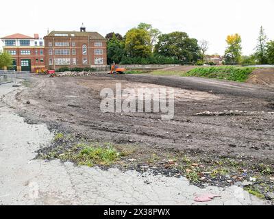 Shrewsbury Town Football stadium demolished in 2008 Stock Photo