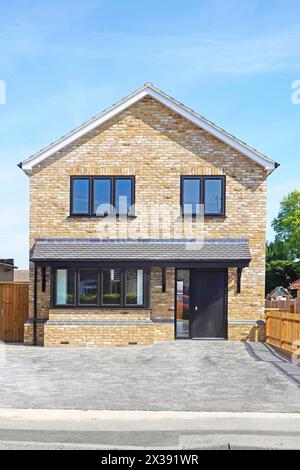 Last in a series of 40+ stages of builders work on new infill detached house now completed and up for sale ready for a customer to move in England UK Stock Photo