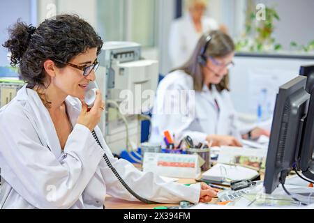 Administrative in office, Human Resources Department, Hospital Donostia, San Sebastian, Gipuzkoa, Basque Country, Spain Stock Photo