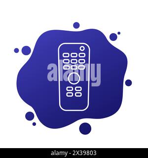 tv remote control, rc line icon, vector Stock Vector