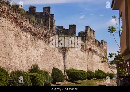 Thessaloniki, greek city region of Macedonia in northern Greece Roman Walls of Thessaloniki Stock Photo