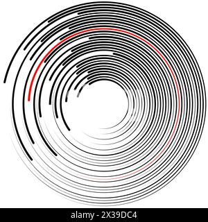 Abstract background with lines. Circles with place for your text  on a white background. Stock Vector