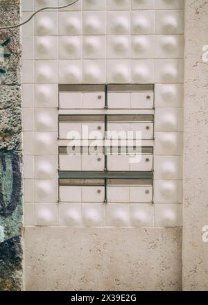 Lisbon, Lissabon, 22.03.2024: Travelpictures Lisbon, mailboxes with old stylish tiles. Stock Photo