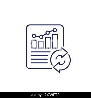 update report icon, line vector Stock Vector
