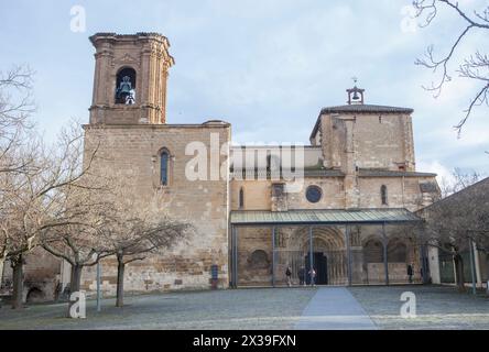 Church of San Miguel building. Estella, Navarre, Spain. North facade Stock Photo