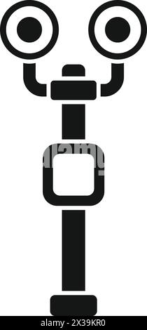 Cross traffic lights icon simple vector. Safety road sign. Control ...