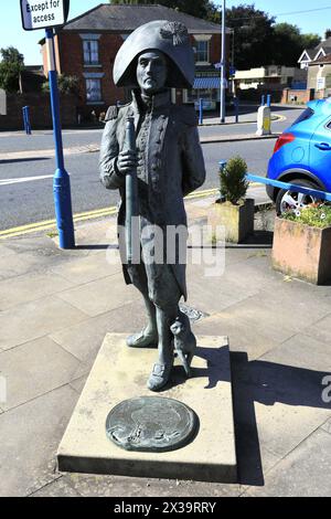 Statue of Captain Matthew Flinders, Donington village, Lincolnshire, England Stock Photo
