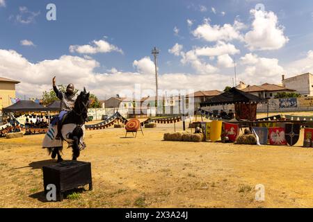medieval celebration in spanish town Stock Photo - Alamy