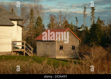 A barn on Beals Island, Maine Stock Photo