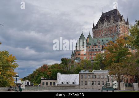 QUEBEC, QUEBEC, CANADA - September 25, 2022 Quebec City area Frontenac Castle Stock Photo