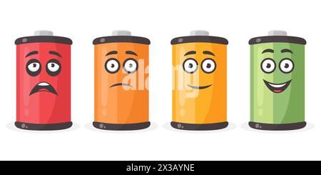 An illustration of a nearly full battery charge. Green color. Vector ...