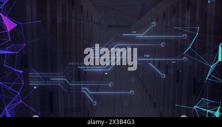 Image of computer circuit board and data processing Stock Photo