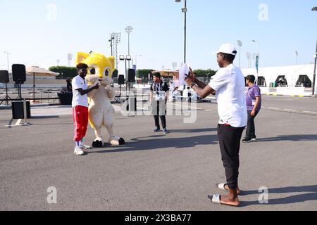 Doha, Qatar. 25th Apr, 2024. General view Football/Soccer : AFC U23 Asian Cup Qatar 2024 Quarter-final match between Qatar - Japan at Jassim Bin Hamad Stadium in Doha, Qatar . Credit: Yohei Osada/AFLO SPORT/Alamy Live News Stock Photo