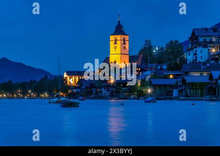 St. Wolfgang , small famous town at Wolfgangsee Lake in Salzkammergut, Upper Austria, Austria, Europe Stock Photo