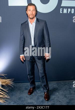 AUSTIN, TEXAS - APRIL 25:  Matthew McConaughey attend the 2024 Mack, Jack & McConaughey Gala at ACL Live at Moody Theatre on April 25, 2024 in Austin, Texas.  (Photo by Maggie Boyd/Sipa USA) Stock Photo