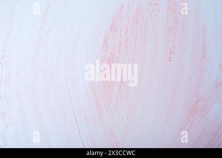 Pink paint brush stroke on white paper texture. Abstract background Stock Photo