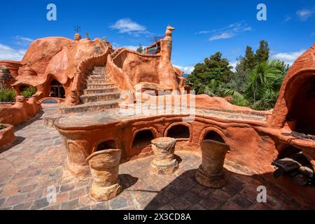 Casa Terracota, magical place, architecture and design, as well as other arts and crafts, come together. House made of clay Villa de Leyva, Boyaca dep Stock Photo