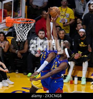 Denver Nuggets forward Peyton Watson (8) shoots over Golden State ...