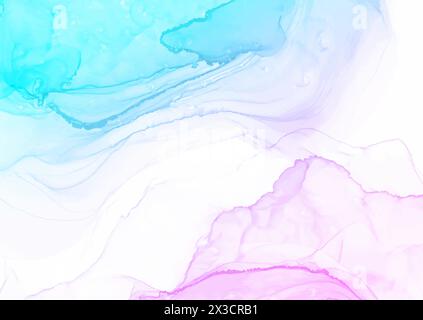 Pastel coloured hand painted watercolour background design Stock Vector