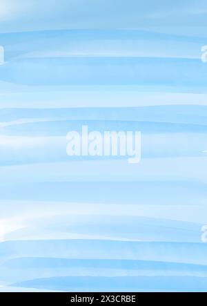 Hand painted pastel blue ocean themed watercolour background Stock Vector