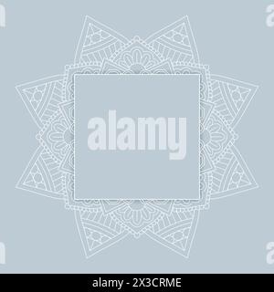 Decorative frame with an elegant mandala design Stock Vector
