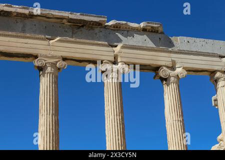 Delve into Ancient Greece's allure through the Parthenon's marble elegance, a beacon for tourism amid historical splendor and cultural richness Stock Photo