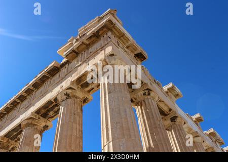 Delve into Ancient Greece's allure through the Parthenon's marble elegance, a beacon for tourism amid historical splendor and cultural richness Stock Photo