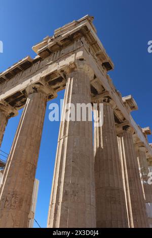 Delve into Ancient Greece's allure through the Parthenon's marble elegance, a beacon for tourism amid historical splendor and cultural richness Stock Photo