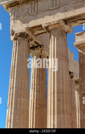 Delve into Ancient Greece's allure through the Parthenon's marble elegance, a beacon for tourism amid historical splendor and cultural richness Stock Photo