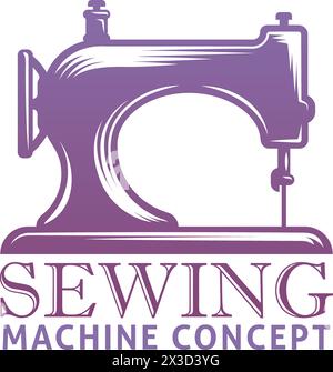 Sewing Machine Dressmaker Tailor Vintage Concept Stock Vector