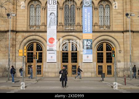 Universitat de Barcelona, Gran Via de les Corts Catalanes, Barcelona, Katalonien, Spanien Stock Photo