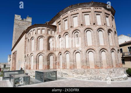 Cuellar, San Martin church (romanesque-mudejar, 12th century). Currently Centro de Interpretacion del Arte Mudejar. Segovia province, Castilla y Leon, Stock Photo