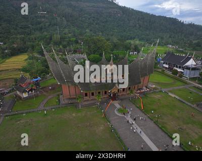 Pagaruyung traditional palace of the traditional community in Padang, West Sumatra, Indonesia Stock Photo